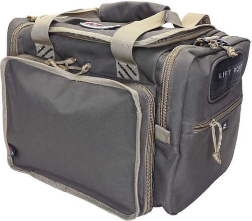 G*Outdoors GPS-1411MRBR Medium Range Bag With Lift Ports & 2 Ammo Dump Cups Rifle Green W/Khaki Trim