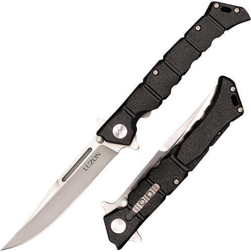 Cold Steel Cs-20NQL Luzon Medium 4" Folding Plain 8Cr13MoV Stainless Blade GFN Black Handle