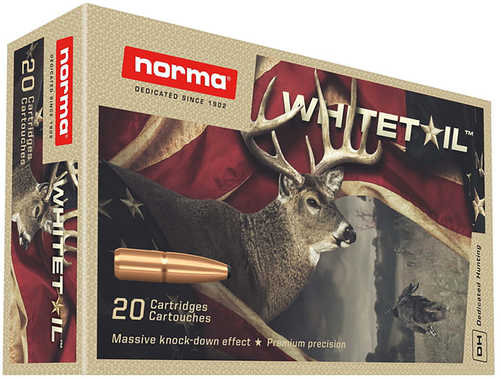 Norma Ammunition 20177372 Dedicated Hunting Whitetail 7mm-08 Rem 150 Gr 2756 Fps Pointed Soft Point (PSP) 20 Bx/10 Cs