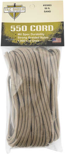 TACSHIELD 03003 550 Para Cord 50 FT Sand