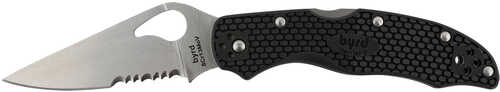 Byrd Harrier 2 Folder 3.36 in Combo Blade FRN Handle