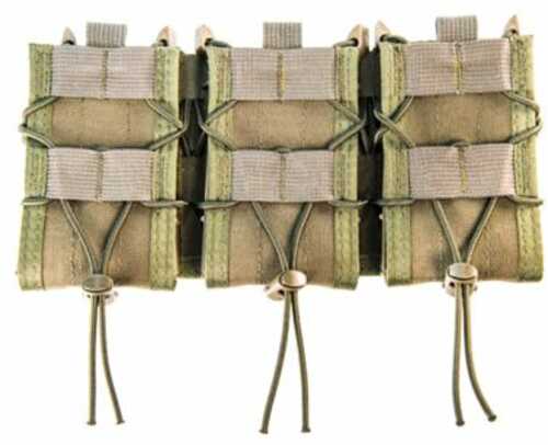 High Speed Gear Triple Taco Shingle Mag Pouch OD Green Nylon W/Polymer Divider Holds 3 Rifle Mags