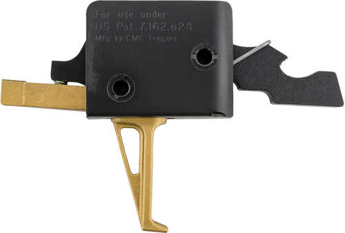 CMC Triggers 91503GF Drop-In Gold Finger AR-15AR-10 Steel Single-Stage Flat 3-3.50 Lbs Ambidextrous