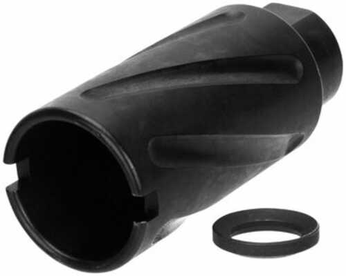 Tacfire Tanker Muzzle Brake Black Oxide Steel With 5/8"-24 Tpi Threads 2.76" Oal 1.37" Diameter For 308 Win