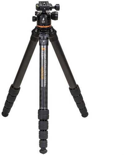 Gunwerks Revic Stabilizer Hunter Tripod Made Of Carbon Fiber With Black Finish, 3-66" Vertical Adjustment, Ball