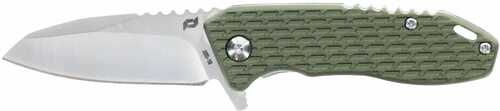 Schrade 1159317 Tenacity Folding Modified Drop Point Part Serrated Satin Aus-10a Ss Blade Green