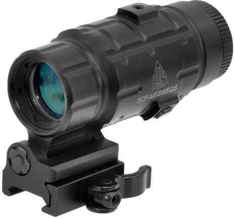 UTG 3X Magnifier with Flip-to-side QD Mount, W/E Adjustable