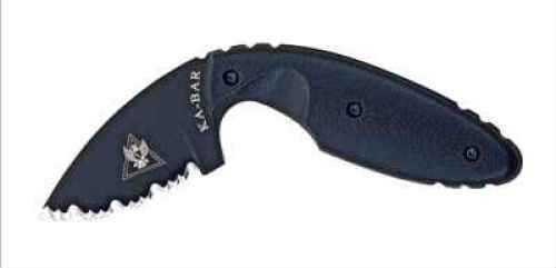 Ka-Bar 1481 TDI Law Enforcement Knife Fixed 2.31" AUS-8A SS Drop Point Serrated FRN Black Hndl