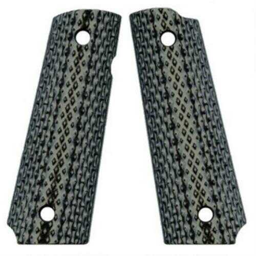 VZ 1911 Diamond Back Grip Panels Texture G10 Black/Gray Md: DBBGXA