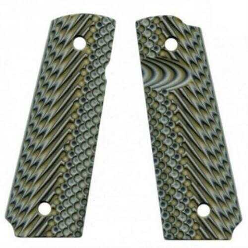 VZ 1911 Operator II Grip Panels Aggressive Textured G10, Predator Green Md: O2PGXA