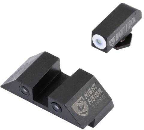 Night Fision GLK00103WGZG Sight Set Square for Glock 17/17L/19/22-28/31-35/37-39 Tritium Green w/White Out