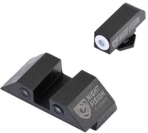 Night Fision GLK00203WZX Sight Set Square for Glock 20/21/29/30/31/32/36/40/41 Tritium Green W/White Outli