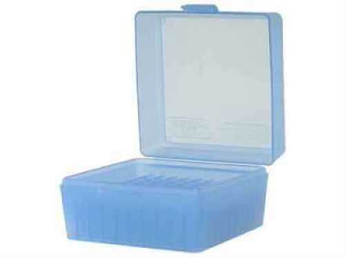 MTM Ammo Box 100 Round Flip-Top 22-250 243 308 Win 220 Swift Clear Blue Rm-100-24