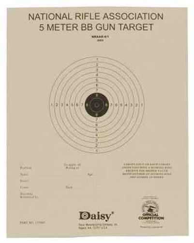 Daisy 408 NRA 5-Meter Target Hanging Paper Bullseye Tan 50 Pack