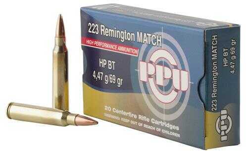 223 Rem 69 Grain Hollow Point Boat Tail 20 Rounds Prvi Partizan Ammunition 223 Remington