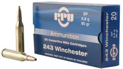 243 Win 90 Grain Soft Point 20 Rounds Prvi Partizan Ammunition 243 Winchester