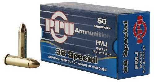 38 Special 130 Grain Full Metal Case 50 Rounds Prvi Partizan Ammunition