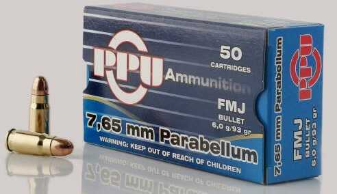 30 Luger 93 Grain FMJ 50 Rounds Prvi Partizan Ammunition