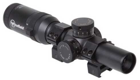 Firefield FF13022 Rifle Scope 1-6x 24mm Obj 100.4-16.7 ft @ 100 yds FOV 30mm Tube Black Matte Finish Illuminated Red/Gre