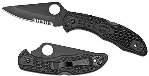 Spyderco C11PSBBK Delica4 Folder 2.88" Vg-10 Black Blade Nylon Hndl