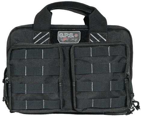 G*Outdoors T1311PCB Tactical Quad Plus 2 Pistol Case Gun 1000D Nylon Teflon Coating Black