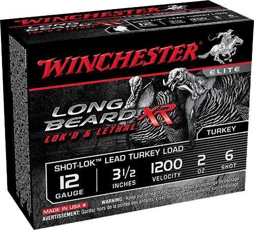 12 Gauge 3-1/2" Lead #6  2 oz 10 Rounds Winchester Shotgun Ammunition