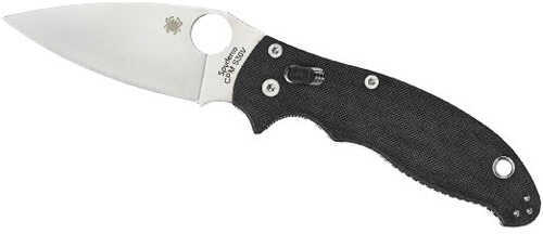 Spyderco Knife C101GP2 Folder 3.4" CPM-S30V Flat Ground Plain Edge G10 Black