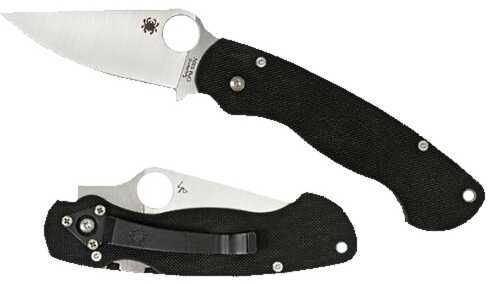 Spyderco C81GP2 Para-Military2 Folder 3.4" CPMS30V Flat Ground Plain G10 Black