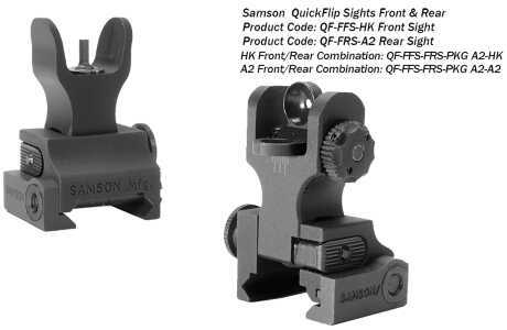 Samson QF-FFS-FRS Quick Flip HK Front/A2 Rear Rail Mount AR-15 Alum Black