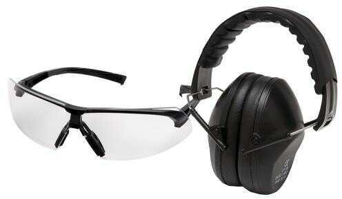 Pyramex VGCCOMBO8610 Ever Lite Range Kit Earmuff/Shooting Glasses 26 dB Black