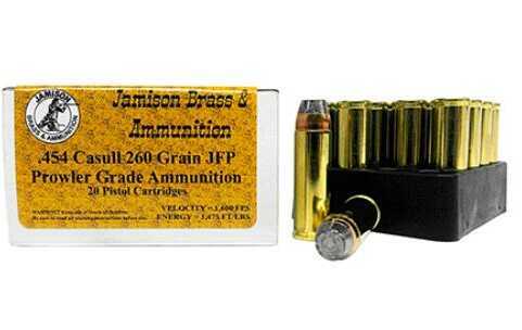 454 Casull 260 Grain Soft Point 20 Rounds Jamison Ammunition