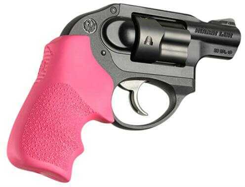 Hogue 78027 Tamer with Finger Grooves Grip Ruger LCR/LCRx Textured Rubber Pink