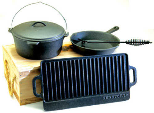 Tex 5Pc Cast Iron Kit W/Wood Case