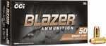 Link to Model: Blazer Caliber: 10MM Grains: 180Gr Type: Full Metal Jacket Units Per Box: 50 Manufacturer: Blazer Ammunition Model: Blazer Mfg Number: 5221