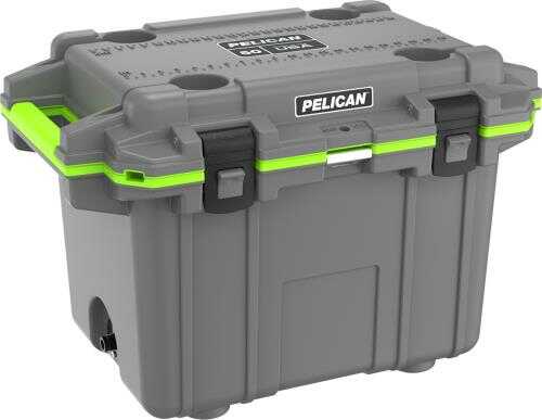 Pelican 50 Quart Elite Cooler Dark Gray/Green