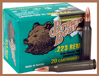 223 Rem 55 Grain Full Metal Jacket 20 Rounds Brown Bear Ammunition 223 Remington