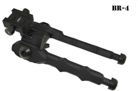 Accu-Tac BR-4 Bolt Action Bi-Pod, 5.3" - 6.75" Aluminum Flat Black Md: BRB0400