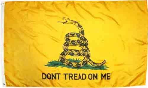 PSP Flag "DONT Tread On Me" Yellow 3X5