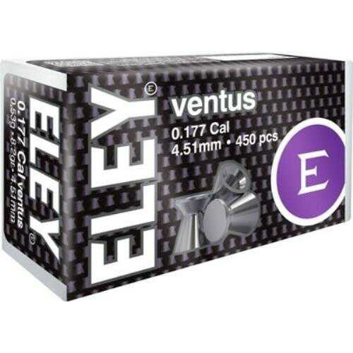 ELEY VENTUS Pellets .177 4.51MM 8.2 GRAINS 450-Pack